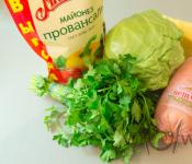 Простые рецепты салатов с капустой и ветчиной Салат с ветчиной и капустой безумно вкусно